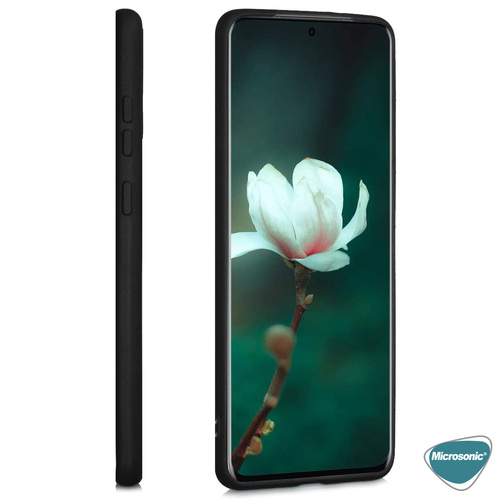 Microsonic Matte Silicone Samsung Galaxy S20 Plus Kılıf Siyah
