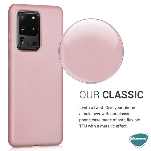 Microsonic Matte Silicone Samsung Galaxy S20 Ultra Kılıf Kırmızı