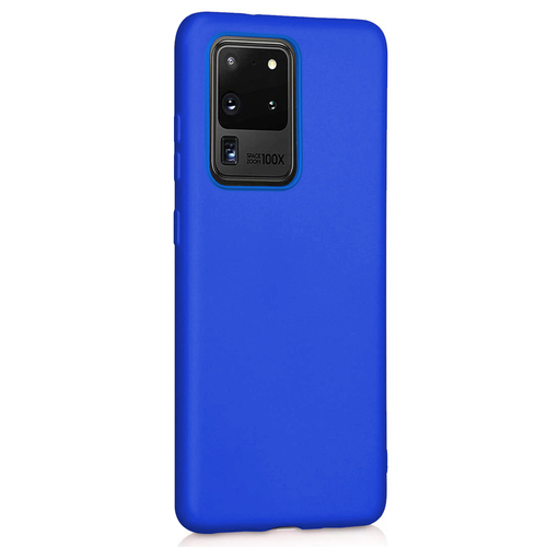 Microsonic Matte Silicone Samsung Galaxy S20 Ultra Kılıf Mavi