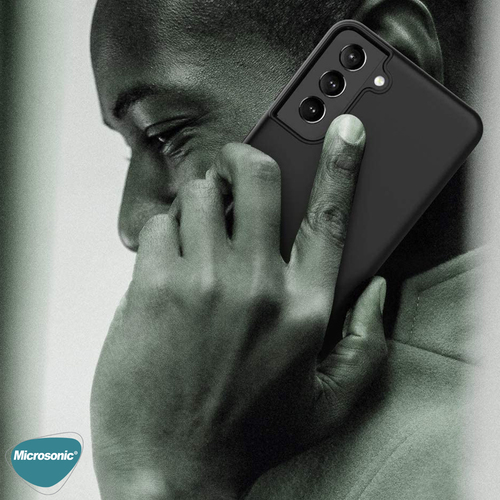 Microsonic Matte Silicone Samsung Galaxy S21 Kılıf Siyah