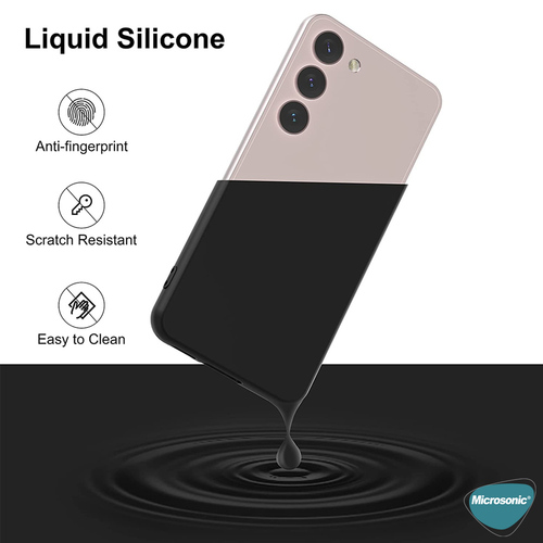 Microsonic Matte Silicone Samsung Galaxy S23 Kılıf Siyah