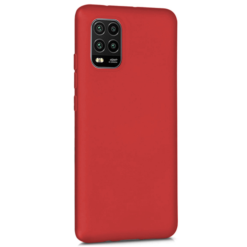 Microsonic Matte Silicone Xiaomi Mi 10 Lite Zoom Kılıf Kırmızı