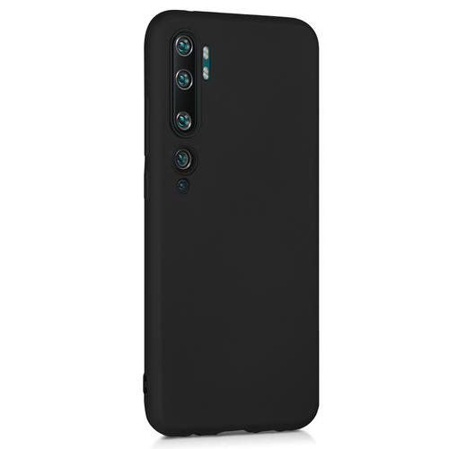 Microsonic Matte Silicone Xiaomi Mi Note 10 Kılıf Siyah