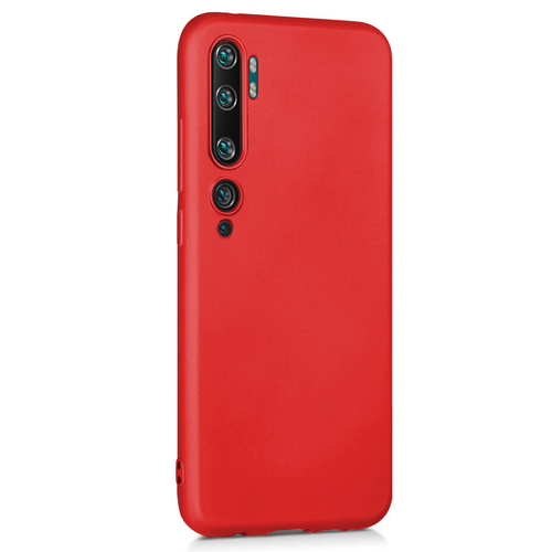 Microsonic Matte Silicone Xiaomi Mi Note 10 Pro Kılıf Kırmızı