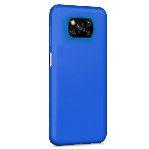 Microsonic Matte Silicone Xiaomi Poco X3 NFC Kılıf Mavi