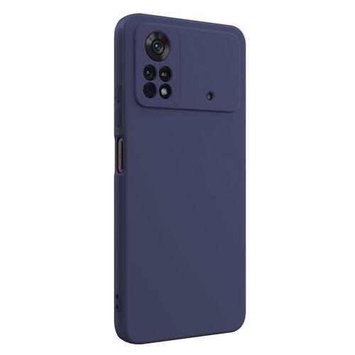 Microsonic Matte Silicone Xiaomi Poco X4 Pro 5G Kılıf Lacivert