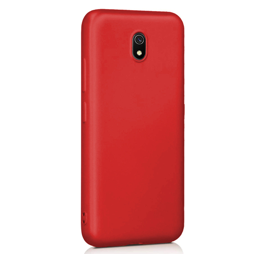 Microsonic Matte Silicone Xiaomi Redmi 8A Kılıf Kırmızı