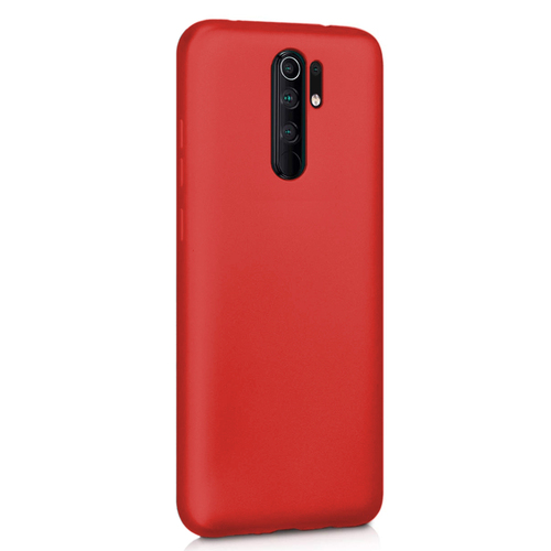 Microsonic Matte Silicone Xiaomi Redmi 9 Kılıf Kırmızı