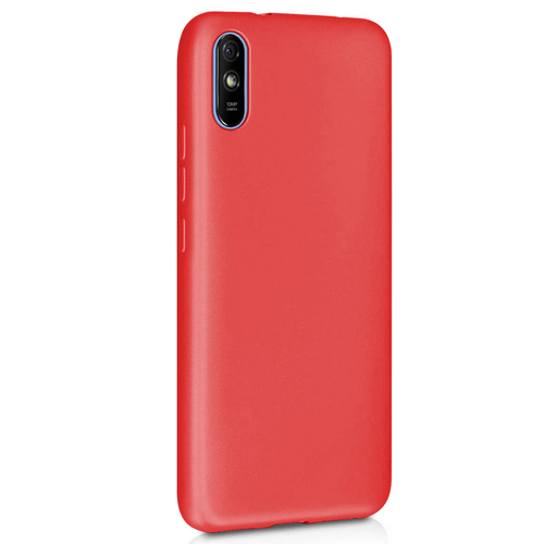 Microsonic Matte Silicone Xiaomi Redmi 9A Kılıf Kırmızı