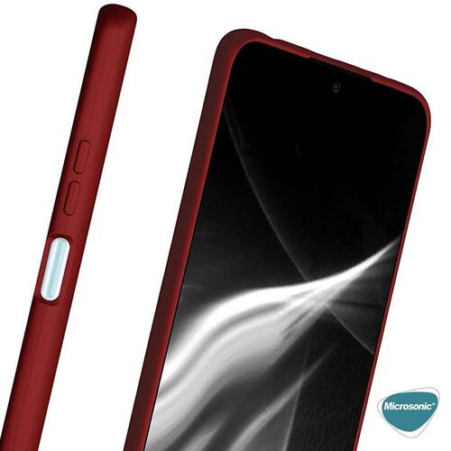 Microsonic Matte Silicone Xiaomi Redmi Note 10 Pro Max Kılıf Kırmızı