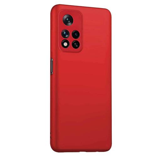 Microsonic Matte Silicone Xiaomi Redmi Note 11 Pro Kılıf Kırmızı
