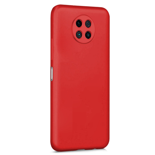 Microsonic Matte Silicone Xiaomi Redmi Note 9 5G Kılıf Kırmızı