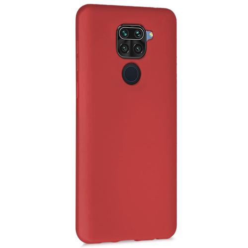 Microsonic Matte Silicone Xiaomi Redmi Note 9 Kılıf Kırmızı