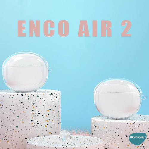 Microsonic Oppo Enco Air 2 Kılıf Transparent Clear Soft Şeffaf