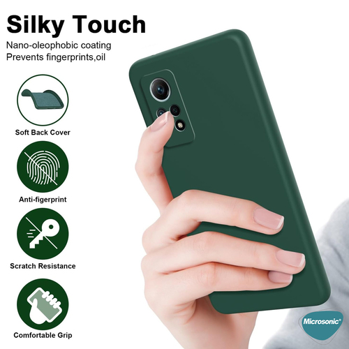 Microsonic Redmi Note 12 Pro 4G Kılıf Groovy Soft Koyu Yeşil