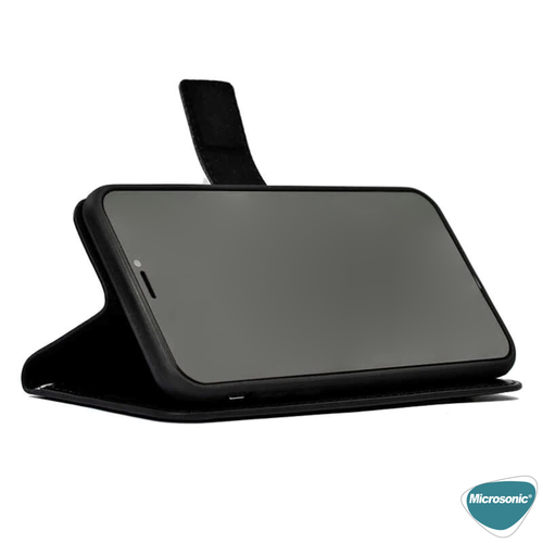 Microsonic Samsung Galaxy A04SKılıf Delux Leather Wallet Siyah