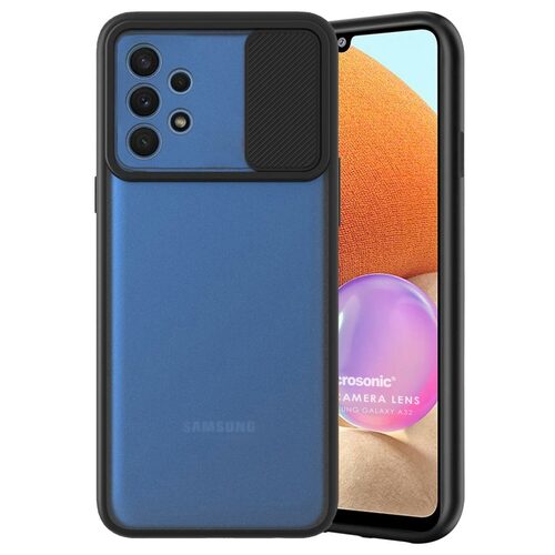Microsonic Samsung Galaxy A32 4G Kılıf Slide Camera Lens Protection Siyah