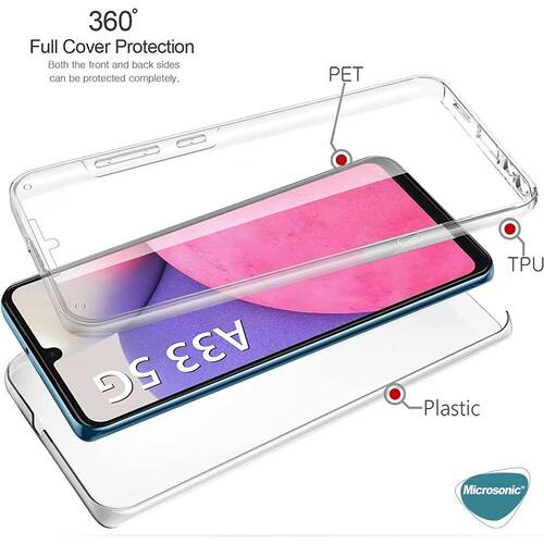 Microsonic Samsung Galaxy A33 5G Kılıf 6 Tarafı Tam Full Koruma 360 Clear Soft Şeffaf