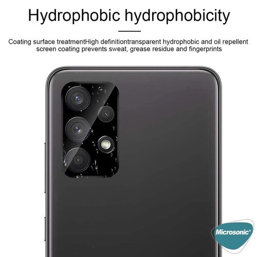 Microsonic Samsung Galaxy A53 5G Kamera Lens Koruma Camı V2 Siyah