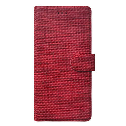 Microsonic Samsung Galaxy A54 Kılıf Fabric Book Wallet Kırmızı