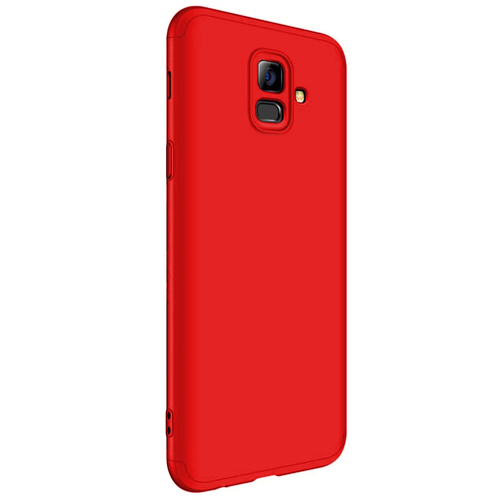 Microsonic Samsung Galaxy A6 2018 Kılıf Double Dip 360 Protective Kırmızı
