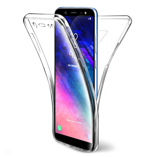 Microsonic Samsung Galaxy A6 Plus 2018 Kılıf 6 tarafı tam full koruma 360 Clear Soft Şeffaf