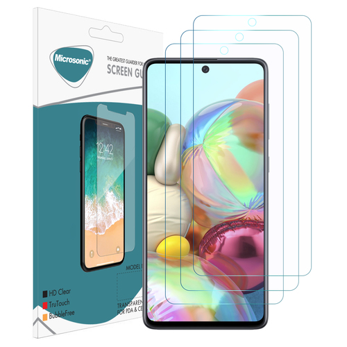 Microsonic Samsung Galaxy A71 Ekran Koruyucu Nano Cam (3'lü Paket)