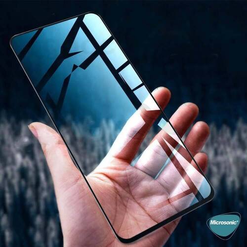 Microsonic Samsung Galaxy A73 5G Tam Kaplayan Temperli Cam Ekran Koruyucu Siyah