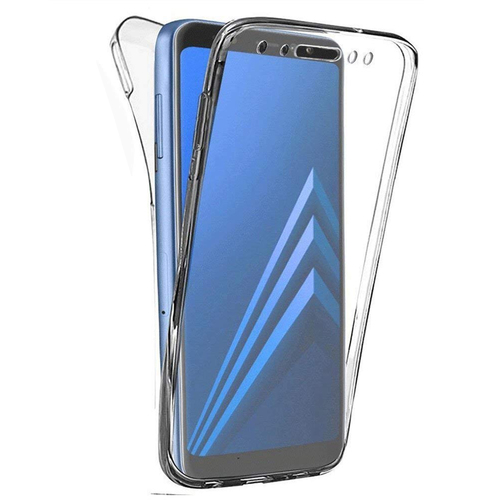 Microsonic Samsung Galaxy A8 2018 Kılıf 6 tarafı tam full koruma 360 Clear Soft Şeffaf
