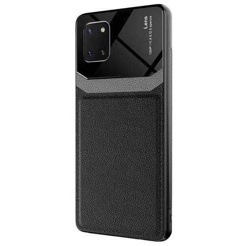 Microsonic Samsung Galaxy A81 Kılıf Uniq Leather Siyah