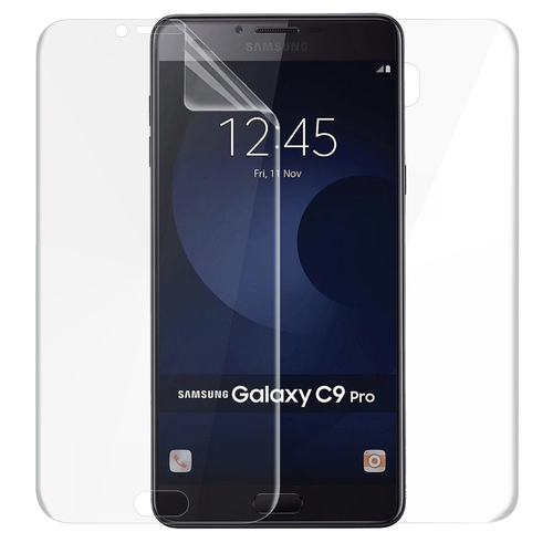 Microsonic Samsung Galaxy C9 Pro Ön + Arka Kavisler Dahil Tam Ekran Kaplayıcı Film