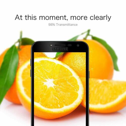 Microsonic Samsung Galaxy J4 Tam Kaplayan Temperli Cam Ekran koruyucu Kırılmaz Film Siyah