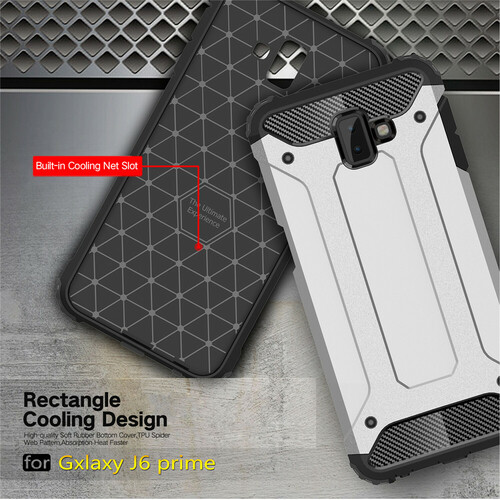 Microsonic Samsung Galaxy J6 Plus Kılıf Rugged Armor Kırmızı