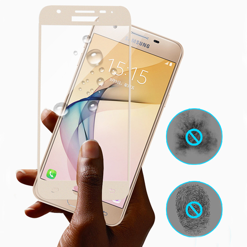Microsonic Samsung Galaxy J7 Core 3D Kavisli Temperli Cam Full Ekran koruyucu Kırılmaz Film Beyaz