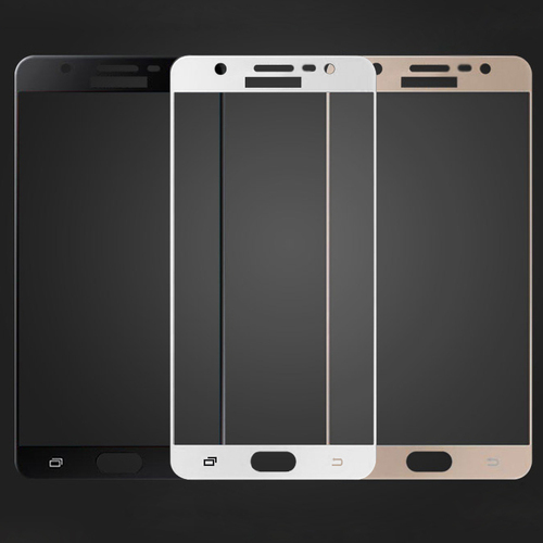 Microsonic Samsung Galaxy J7 Max Tam Kaplayan Temperli Cam Ekran koruyucu Kırılmaz Film Siyah