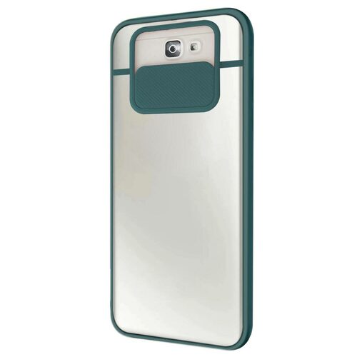 Microsonic Samsung Galaxy J7 Prime Kılıf Slide Camera Lens Protection Koyu Yeşil