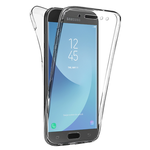 Microsonic Samsung Galaxy J7 Pro Kılıf 6 tarafı tam full koruma 360 Clear Soft Şeffaf