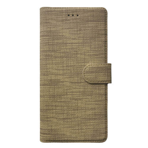 Microsonic Samsung Galaxy M51 Kılıf Fabric Book Wallet Gold