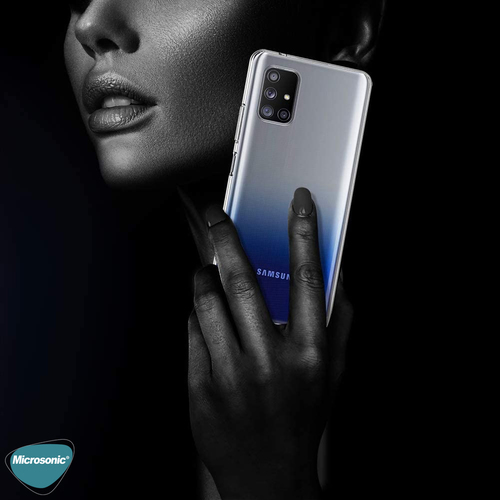 Microsonic Samsung Galaxy M51 Kılıf Transparent Soft Beyaz