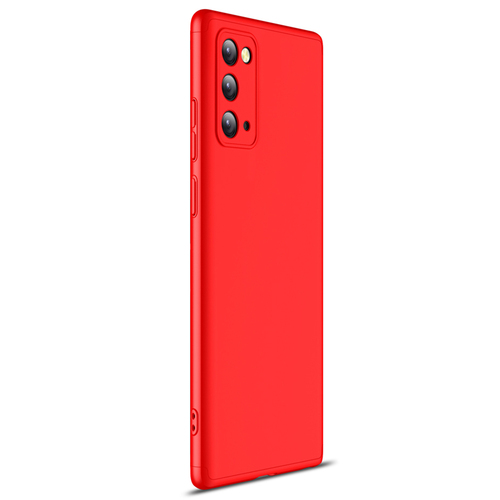 Microsonic Samsung Galaxy Note 20 Kılıf Double Dip 360 Protective Kırmızı