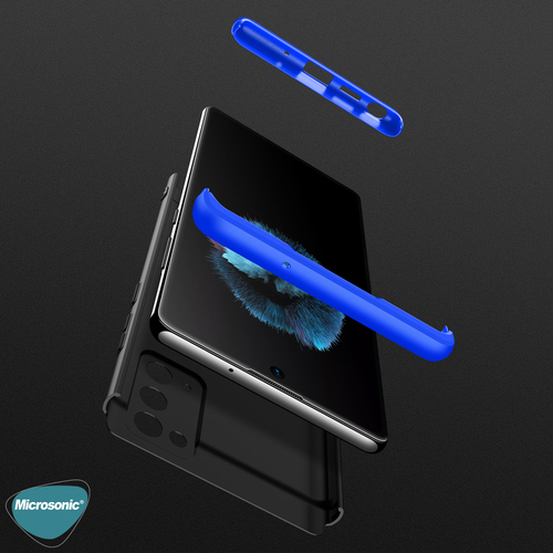 Microsonic Samsung Galaxy Note 20 Kılıf Double Dip 360 Protective Siyah