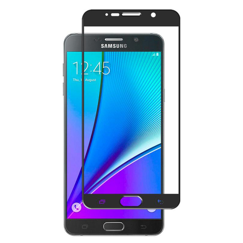 Microsonic Samsung Galaxy Note 5 3D Kavisli Temperli Cam Ekran koruyucu Kırılmaz Film Siyah