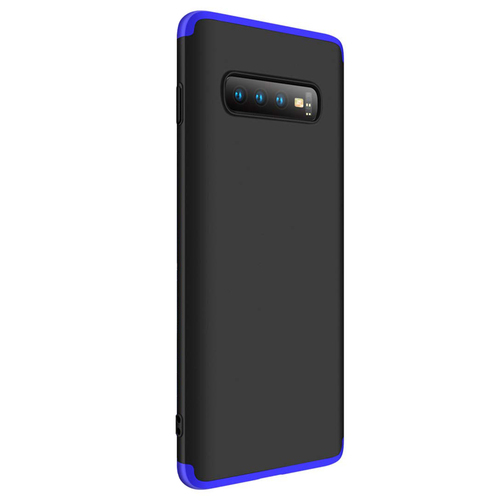 Microsonic Samsung Galaxy S10 Kılıf Double Dip 360 Protective Siyah Mavi