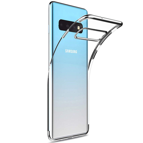 Microsonic Samsung Galaxy S10 Kılıf Skyfall Transparent Clear Gümüş