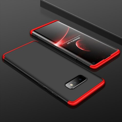 Microsonic Samsung Galaxy S10e Kılıf Double Dip 360 Protective Siyah Kırmızı