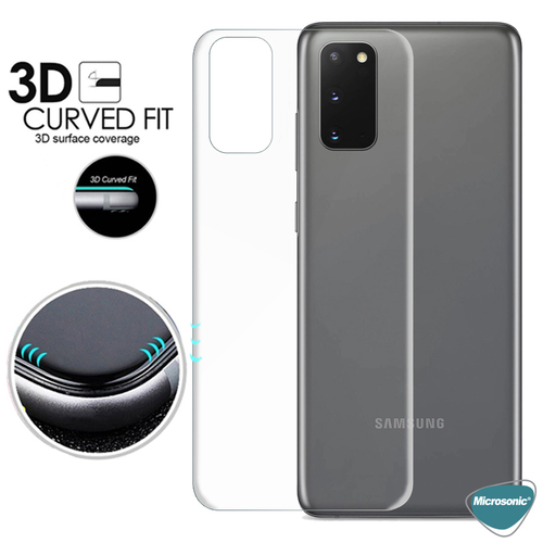 Microsonic Samsung Galaxy S20 Ön + Arka Kavisler Dahil Tam Ekran Kaplayıcı Film