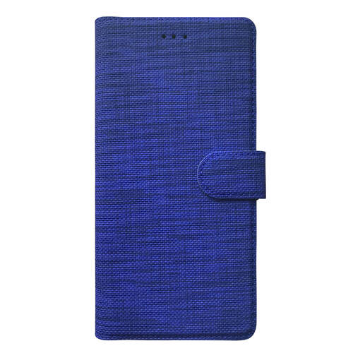 Microsonic Samsung Galaxy S21 Kılıf Fabric Book Wallet Lacivert
