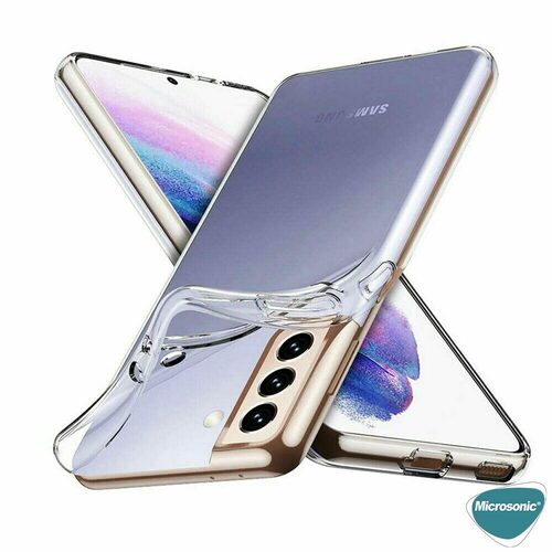 Microsonic Samsung Galaxy S21 Plus Kılıf Transparent Soft Beyaz
