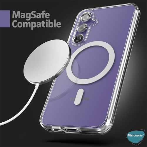 Microsonic Samsung Galaxy S23 FE Kılıf MagSafe Clear Soft Şeffaf