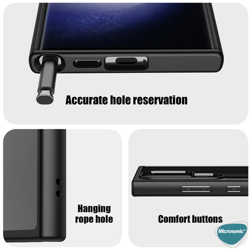 Microsonic Samsung Galaxy S24 Ultra Kılıf MagSafe Flare Up Siyah